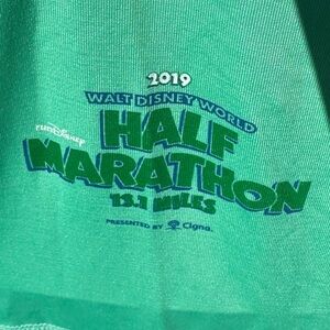 Green Disney Half Marathon Pullover Long Sleeve 2019 Sz L